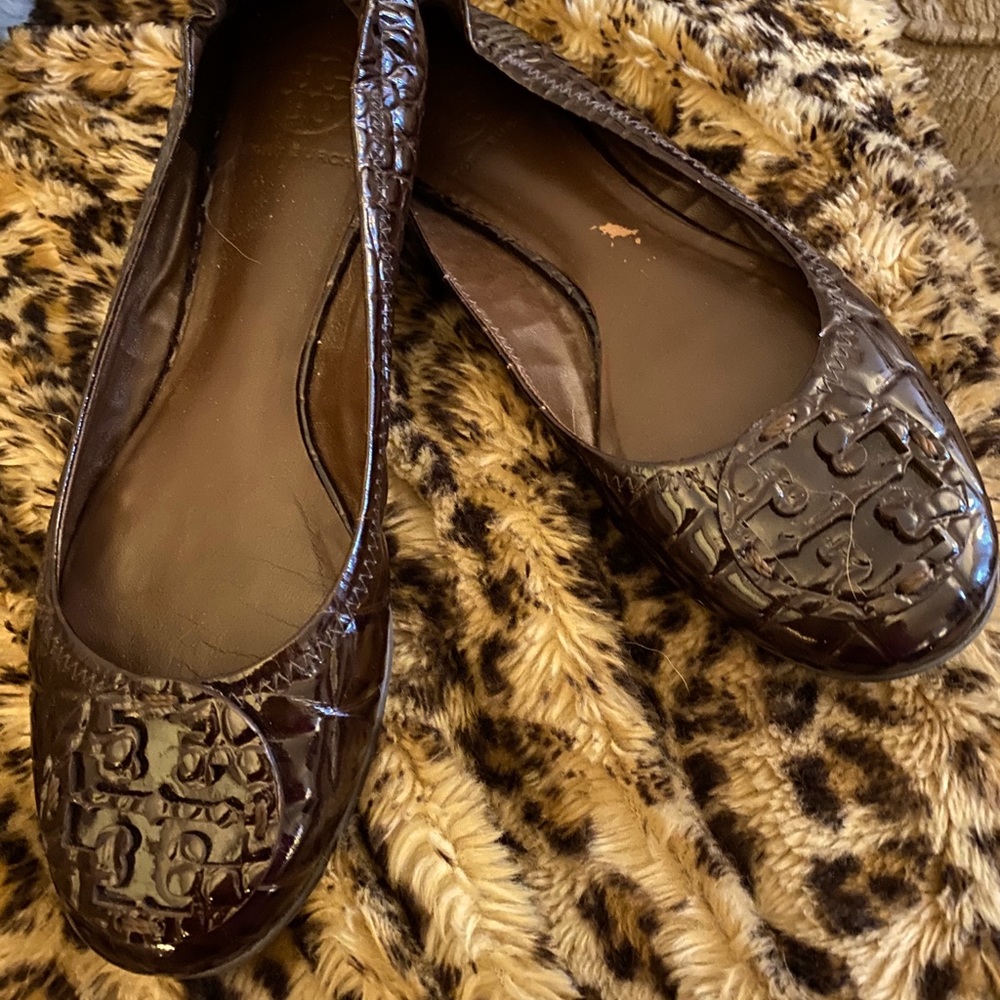 Tory Burch chocolate croc flats